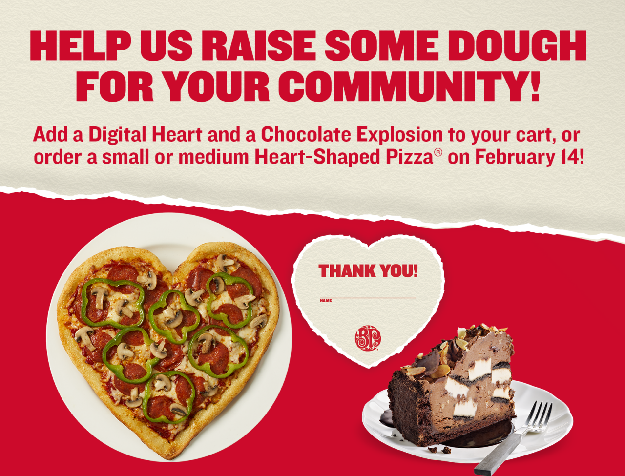 Give back to your community this valentine's day.