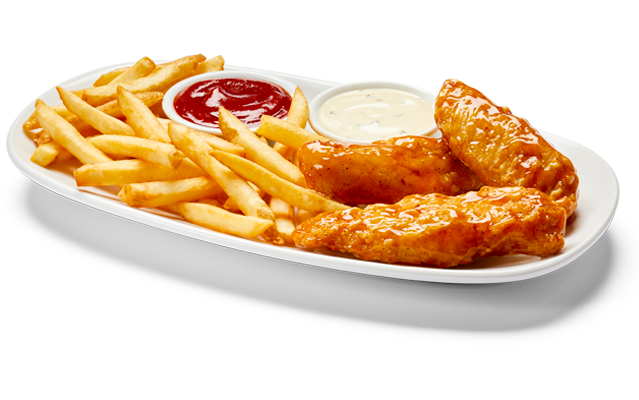 Doigts de poulet croustillants enrobés de sauce